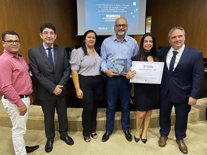 Nova Brasilândia recebe prêmio Band Cidades Excelentes na categoria 'Saúde e Bem-estar'
