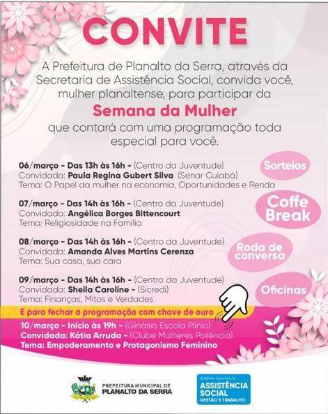 No mês da Mulher, Prefeitura promove palestras especiais voltadas ao bem-estar e empoderamento feminino