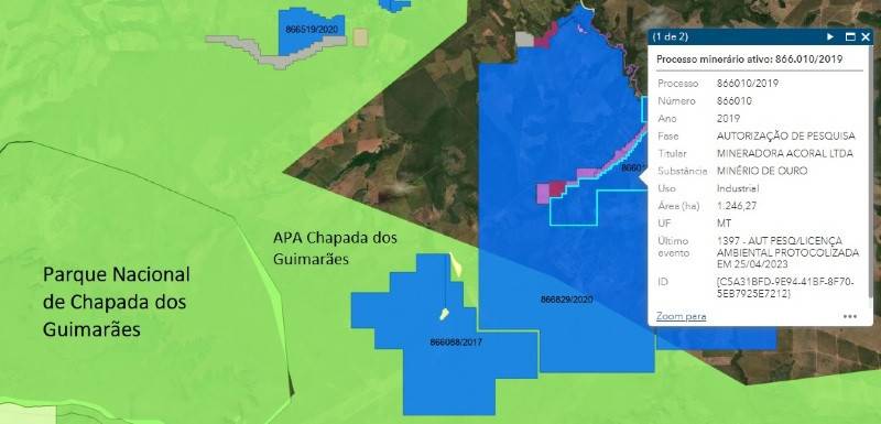 MPF investiga extração ilegal de diamantes em terra de ex-vereador de Chapada dos Guimarães