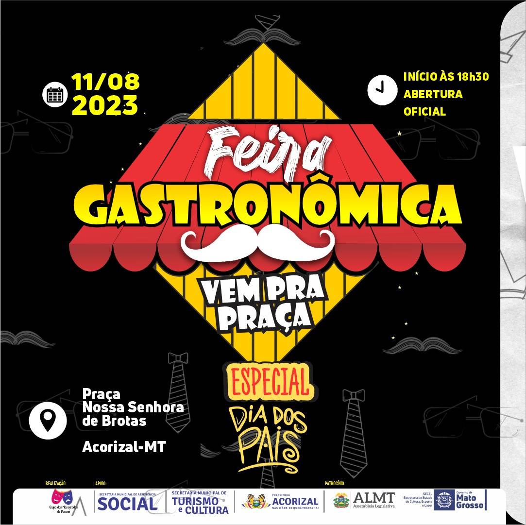 Acorizal se prepara para a irresistível Feira gastronômica 'Vem pra Praça'
