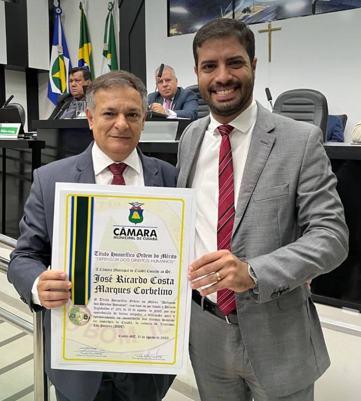 Advogado José Ricardo Costa Marques Corbelino Recebe Título de Mérito por sua Dedicação aos Direitos Humanos