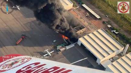 Vídeo - Avião explode no aeroporto da Bom Futuro e mata duas pessoas