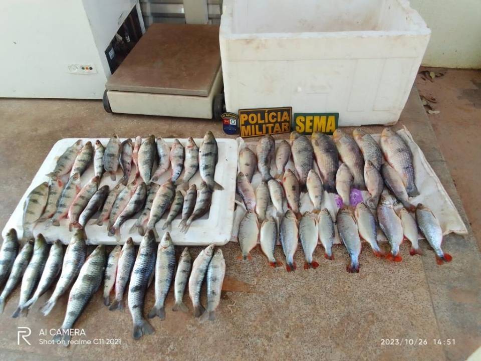 Operação da Sema apreende 20 kg de pescado ilegal em comunidade ribeirinha de Leverger 