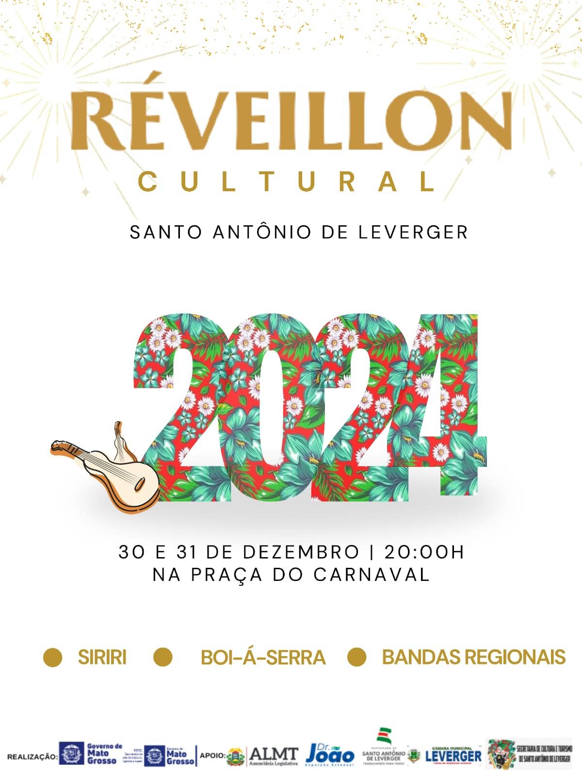 Festa de Réveillon em Leverger: Queima de Fogos e Shows Regionais marcarão a Virada para 2024