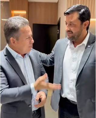 Governador Mauro Mendes parabeniza secretário Allan Kardec pelo aniversário