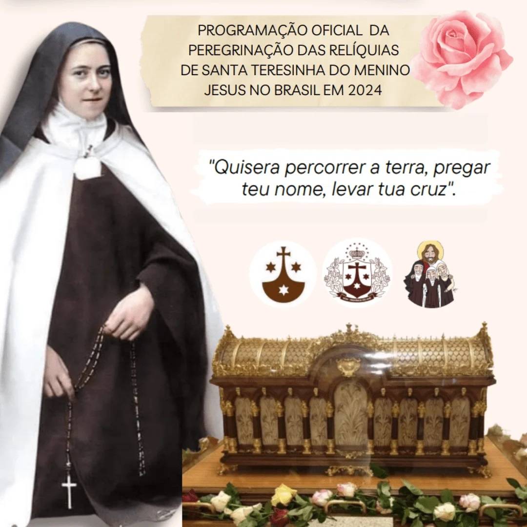 Restos mortais de Santa Teresinha do Menino Jesus chegam a Cuiabá