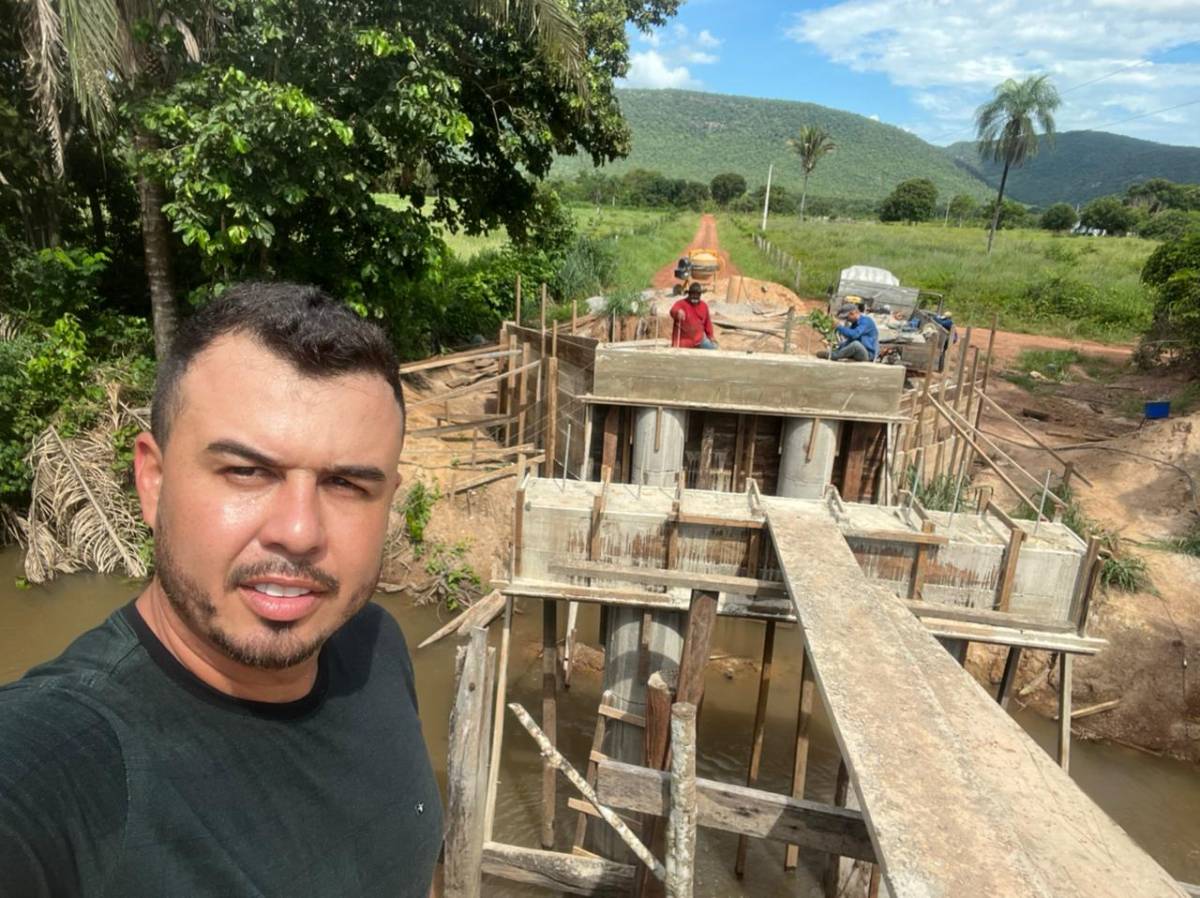 Vereador Rafael Silva supervisiona de perto a construção da nova ponte sobre o rio Cupim;<VIDEO>