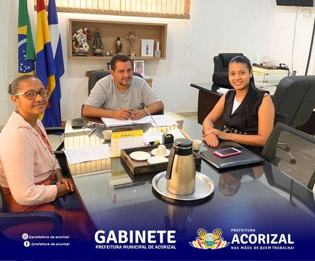 Prefeito de Acorizal se reúne com presidente do Conselho Municipal de Saúde
