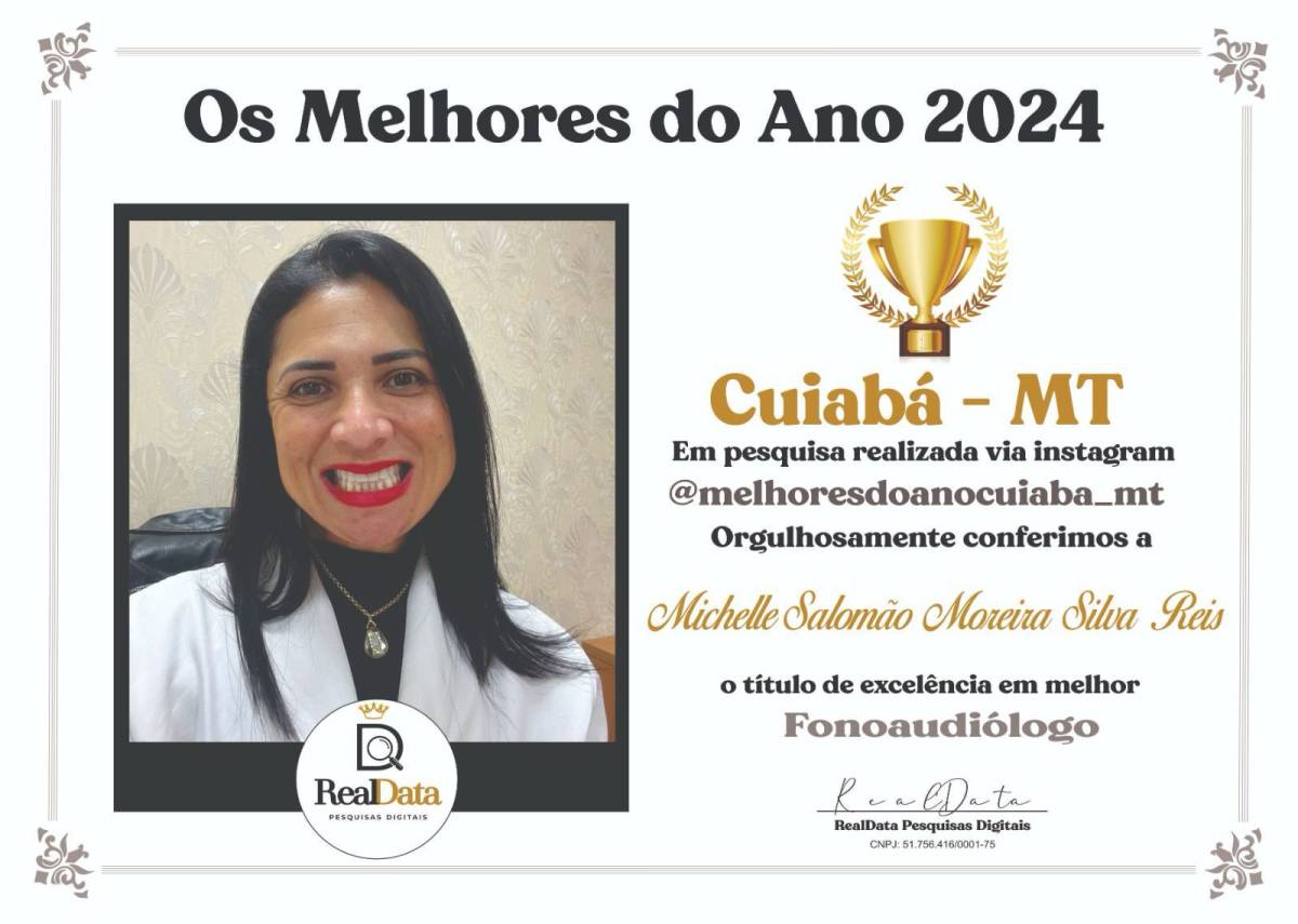 Fonoaudióloga Michelle Salomão Reis é escolhida como uma das melhores profissionais de Cuiabá, aponta Real Data