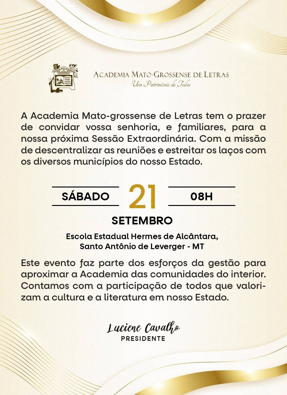 Academia de Letras realiza sessão extraordinária em Santo Antônio de Leverger